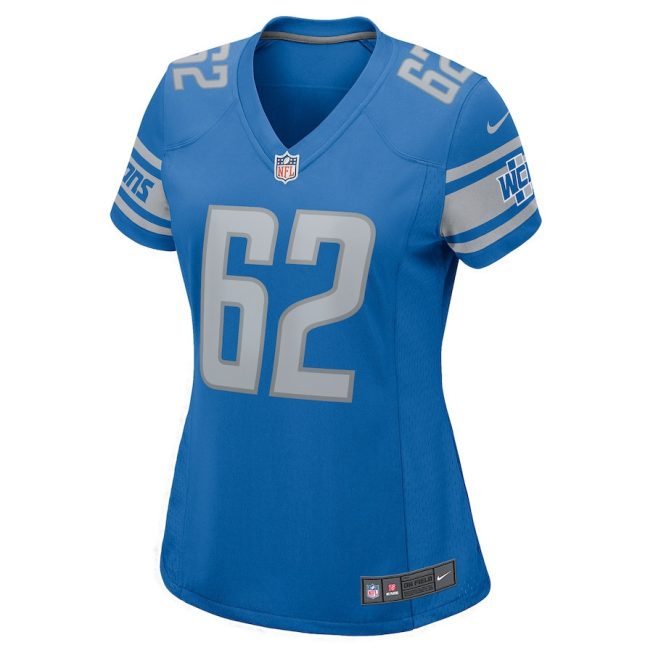Michael Niese 62 Detroit Lions Women Team Game Jersey - Blue - Image 2