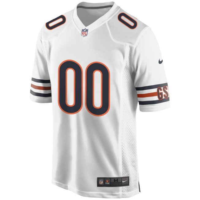 Chicago Bears Custom Game Men Jersey - White - Image 2