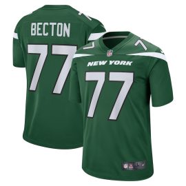 Mekhi Becton 77 New York Jets Men Game Jersey - Gotham Green