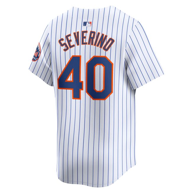 Luis Severino New York Mets Home Limited Player Jersey - White - Image 3