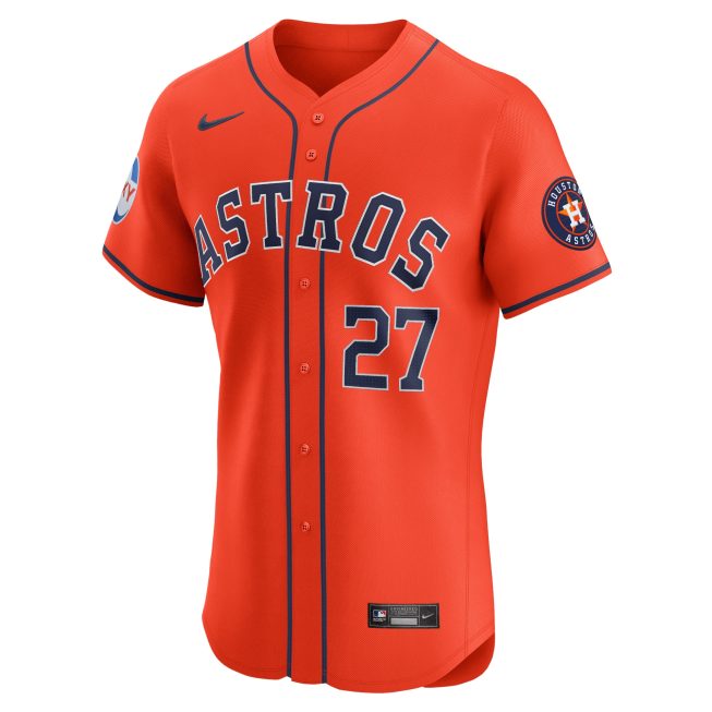 Jose Altuve Houston Astros Alternate Elite Player Jersey - Orange - Image 2