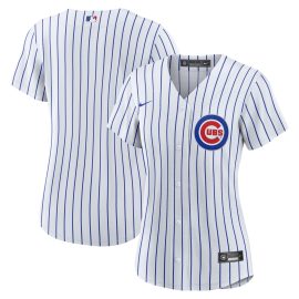 Chicago Cubs Women's Home Blank Replica Jersey - White