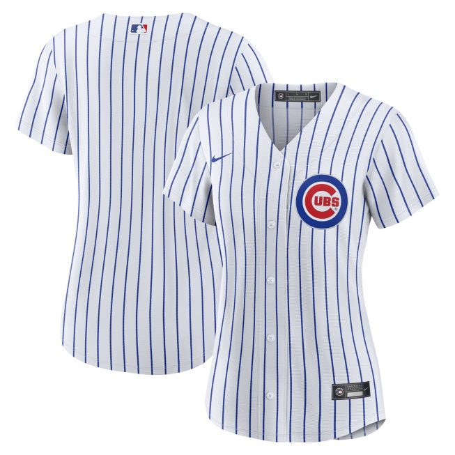 Chicago Cubs Women's Home Blank Replica Jersey - White