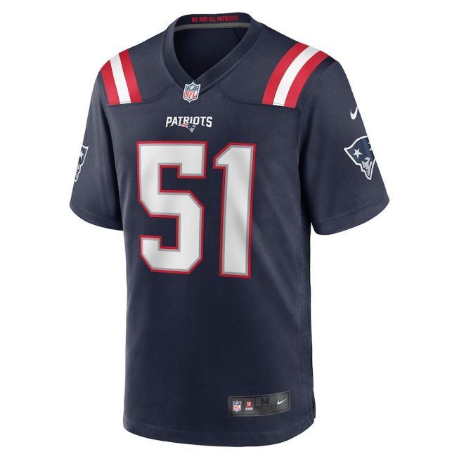 Ronnie Perkins 51 New England Patriots Men Game Jersey - Navy - Image 2