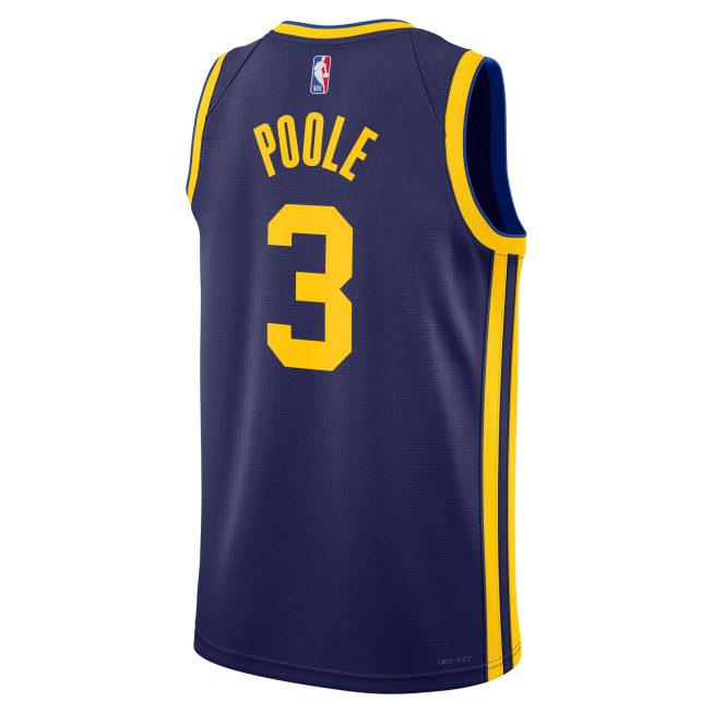 Jordan Poole Golden State Warriors Jordan Brand Unisex Swingman Jersey - Statement Edition - Navy - Image 3