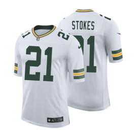 Eric Stokes 21 Green Bay Packers Men Away Limited Jersey - White