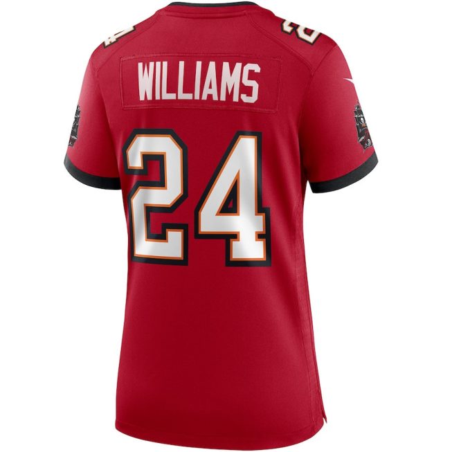 Cadillac Williams 24 Tampa Bay Buccaneers Women Game Retired Jersey - Red - Image 3