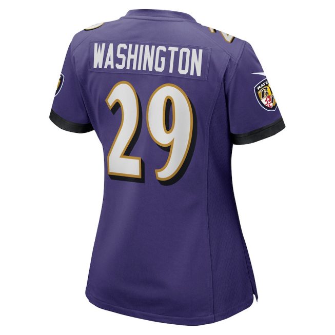 Ar'Darius 29 Washington Baltimore Ravens Women Game Jersey - Purple - Image 3