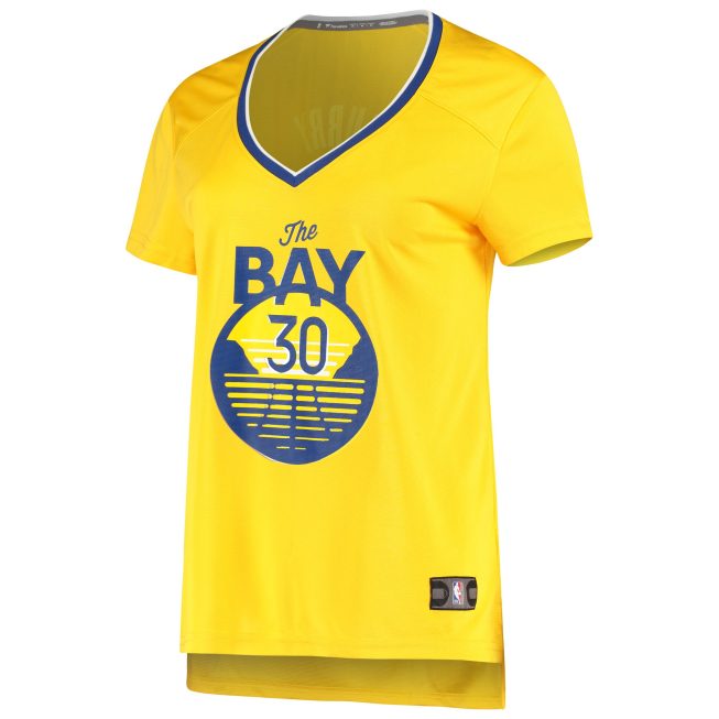 Stephen Curry Golden State Warriors Fanatics Women's Fast Break Replica Player Jersey - Gold - Image 2