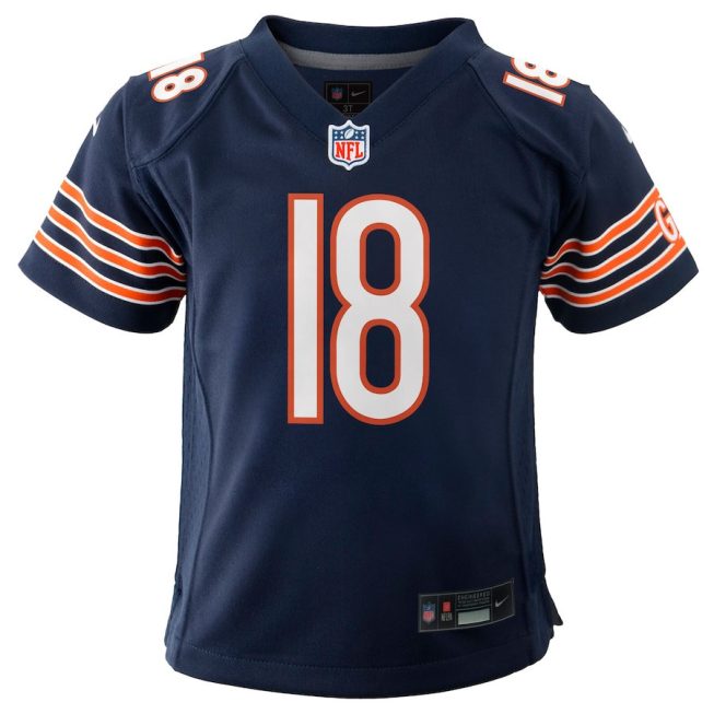 Caleb Williams 18 Chicago Bears 2024 Draft First Round Pick Player Game YOUTH Jersey - Navy - Image 2