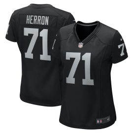 Justin Herron Las Vegas Raiders Women's Team Game Jersey - Black
