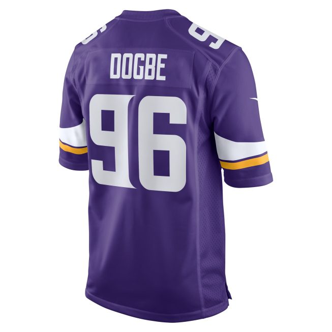 Michael Dogbe Minnesota Vikings Team Game Jersey - Purple - Image 3