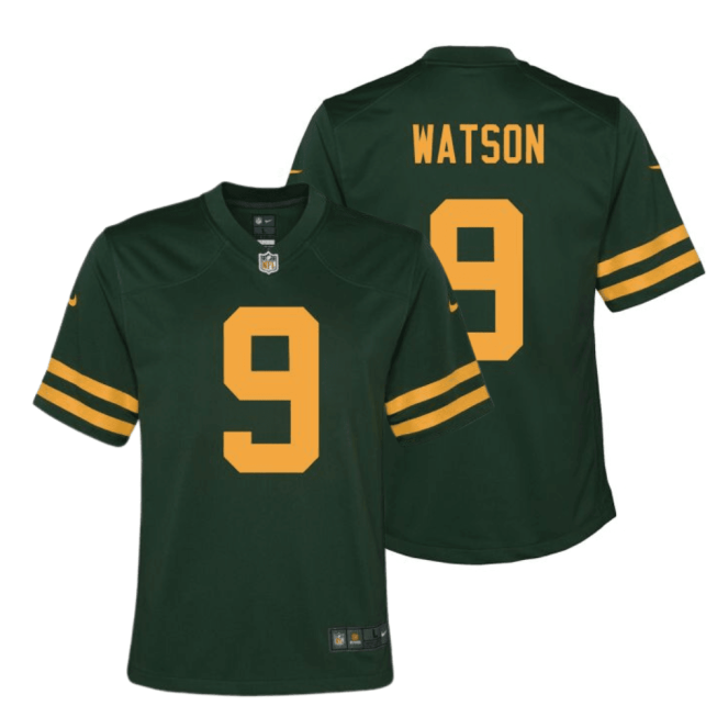 Christian Watson 9 Green Bay Packers 50s Classic YOUTH Game Jersey - Green & Gold