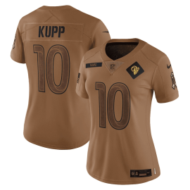 Cooper Kupp 10 Los Angeles Rams 2023 Salute To Service Limited Women Jersey - Brown