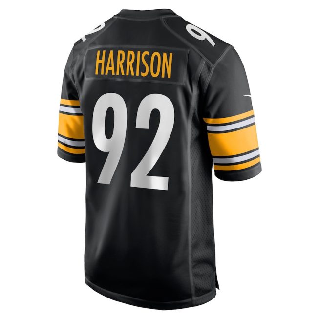 James Harrison 92 Pittsburgh Steelers Men Retired Game Jersey - Black - Image 3
