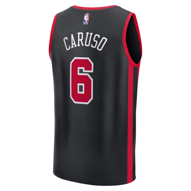 Alex Caruso Chicago Bulls Fanatics Fast Break Jersey - Black - City Edition - Image 3