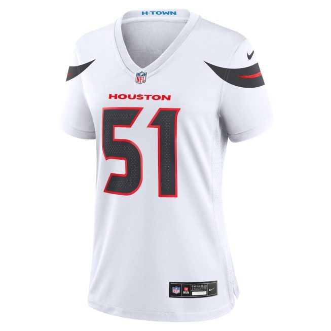 Will Anderson Jr. 51 Houston Texans Women Game Jersey - White - Image 2