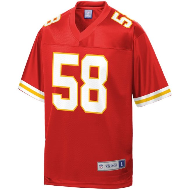 Derrick Thomas 58 Kansas City Chiefs Pro Line Men Retired Jersey - Red - Image 2