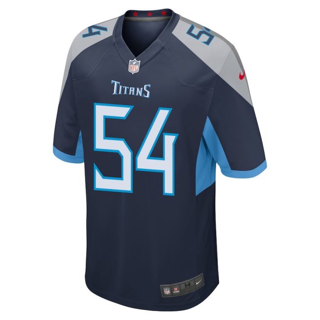 Rashaan Evans 54 Tennessee Titans Men Game Jersey - Navy - Image 2