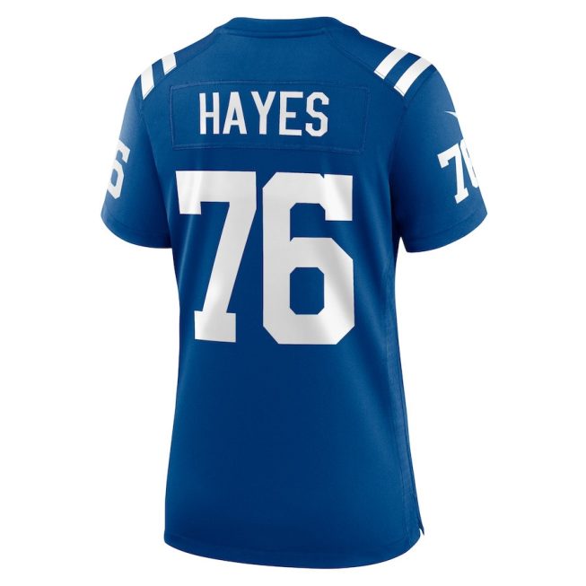 Ryan Hayes 76 Indianapolis Colts Women Team Game Jersey - Royal - Image 3