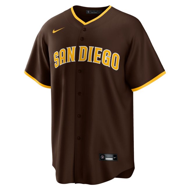 Yu Darvish San Diego Padres Alternate Replica Player Jersey - Brown - Image 2