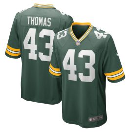 Kiondre Thomas 43 Green Bay Packers Men Game Jersey - Green