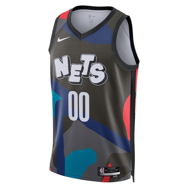 Brooklyn Nets 2023/24 City Edition Swingman Custom Jersey - Black - Image 2
