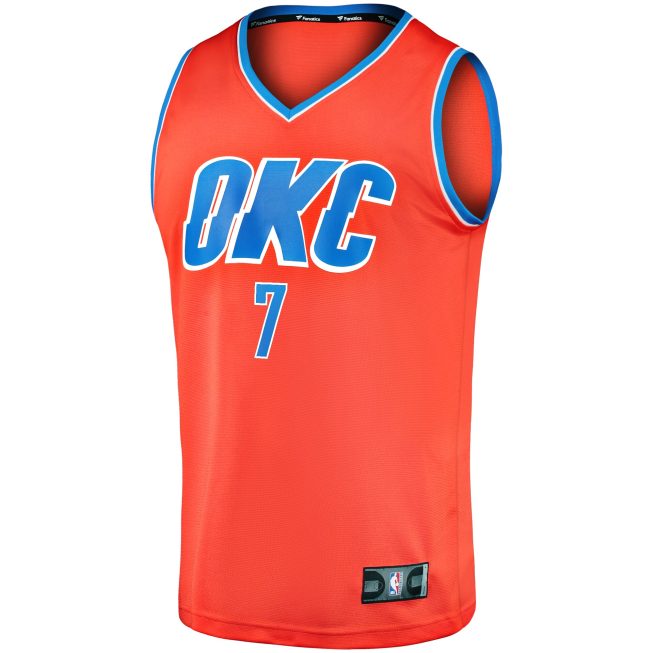 Chet Holmgren Oklahoma City Thunder Fanatics Youth Fast Break Replica Player Jersey - Statement Edition - Orange - Image 2