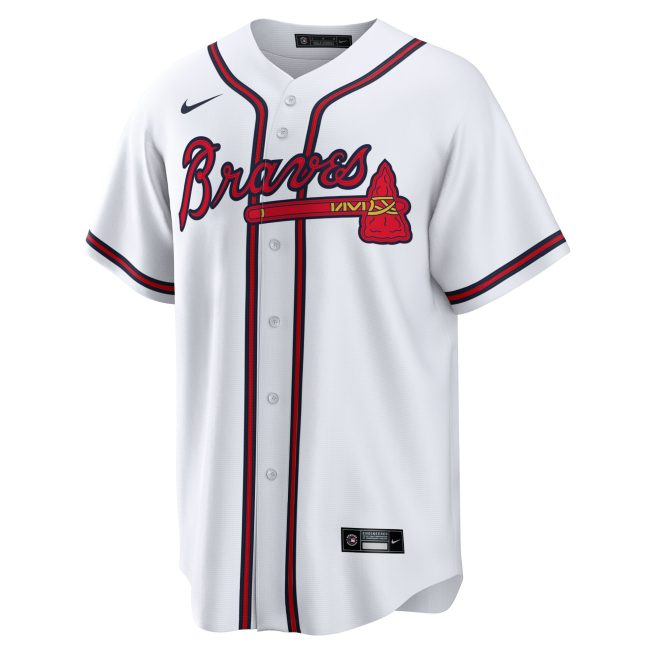 Atlanta Braves Home Replica Team Jersey - White - Image 2