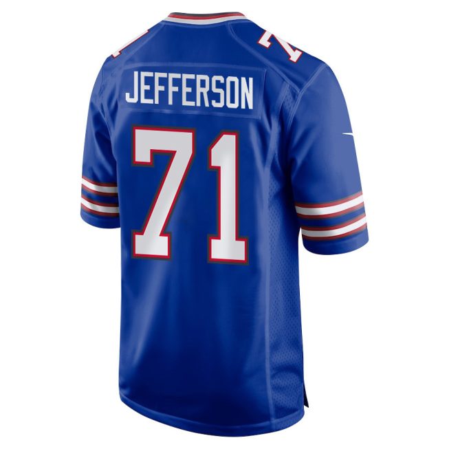 Quinton Jefferson 71 Buffalo Bills Super Bowl LIX New Orleans Patch Game Men Jersey - Royal - Image 2