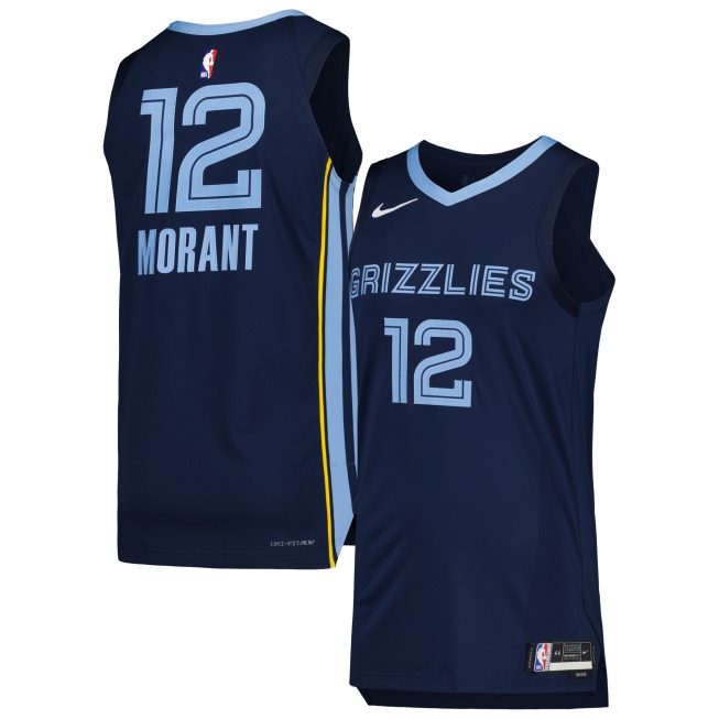 Ja Morant Memphis Grizzlies Authentic Jersey - Icon Edition - Navy