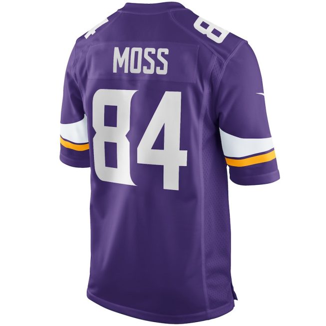 Randy Moss 84 Minnesota Vikings Men Game Retired Jersey - Purple - Image 3