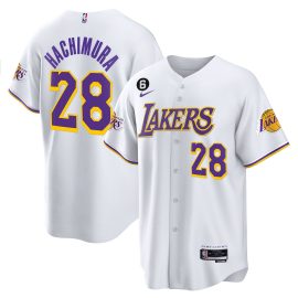 Rui Hachimura 28 Los Angeles Lakers Baseball Men Jersey - White