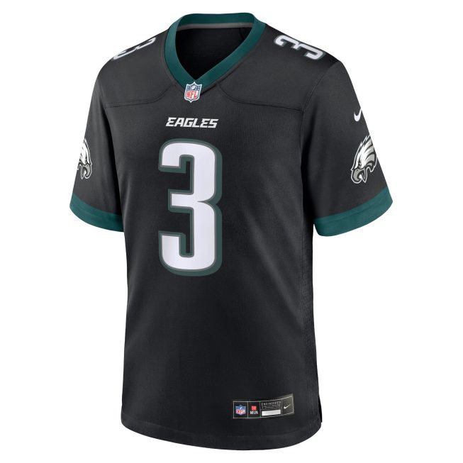 Nolan Smith Philadelphia Eagles Alternate Game Jersey - Black - Image 2