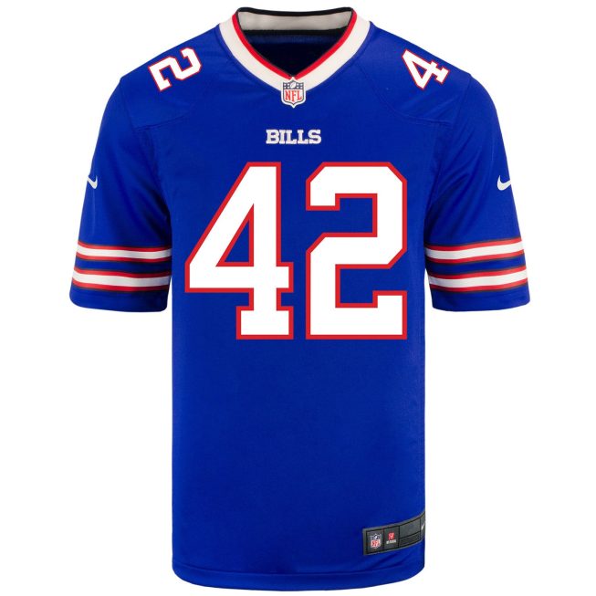 Dorian Williams 42 Buffalo Bills Men Home Game Jersey - Royal - Image 2
