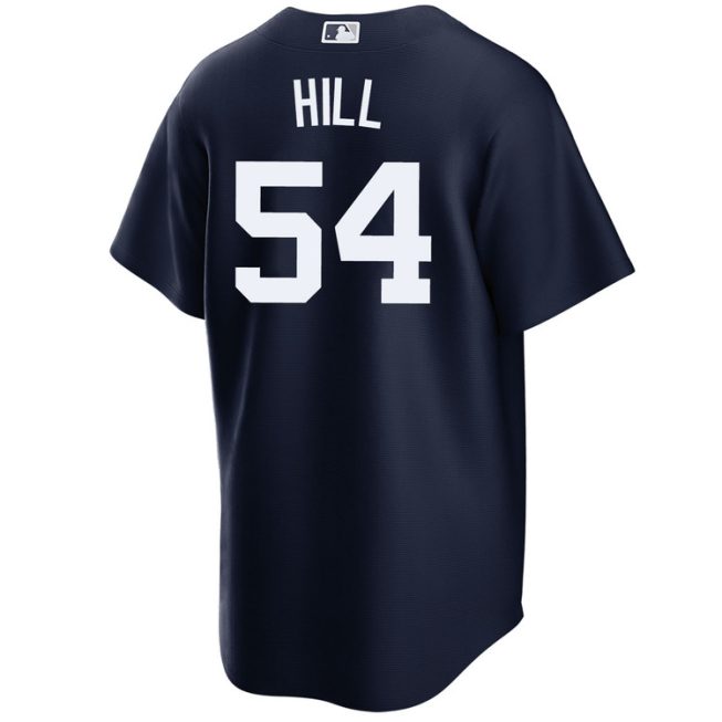 Tim Hill New York Yankees Alternate Navy World Series Jersey - Image 2