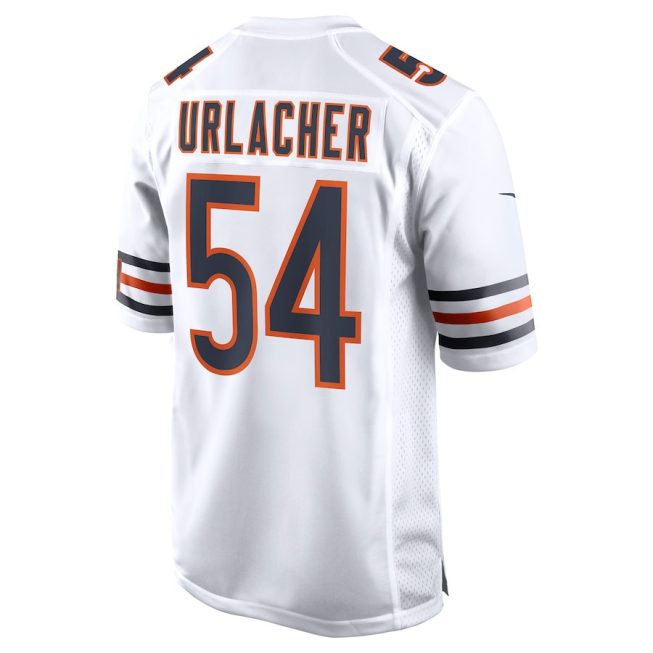 Brian Urlacher 54 Chicago Bears Men Retired Game Jersey - White - Image 3