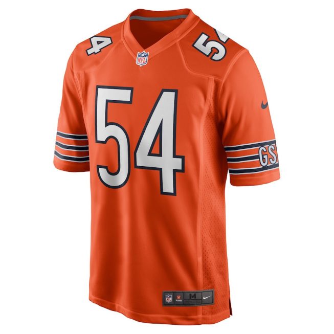 Brian Urlacher 54 Chicago Bears Men Retired Jersey - Orange - Image 2