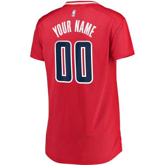 Washington Wizards Fanatics Women's Fast Break Custom Jersey Red - Icon Edition - Image 3