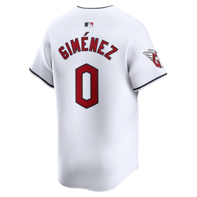 Andres Gimenez Cleveland Guardians Home Limited Player Jersey - White - Image 3