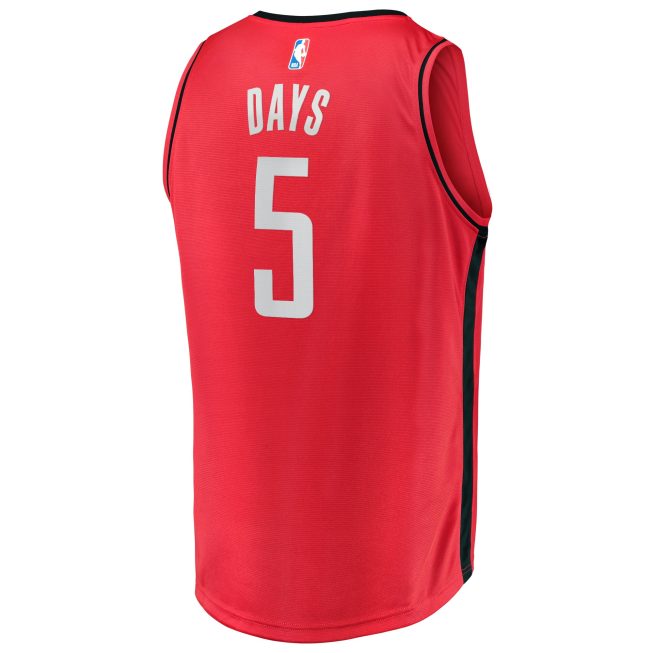 Darius Days Houston Rockets Fanatics Fast Break Player Jersey - Icon Edition - Red - Image 3