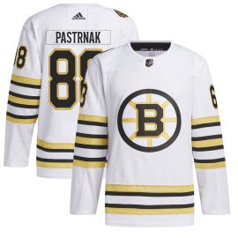 David Pastrnak Boston Bruins Primegreen 100th Anniversary Authentic Player Jersey - White