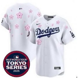 Los Angeles Dodgers White 2025 Tokyo Series Limited Stitched Custom Baseball Jersey