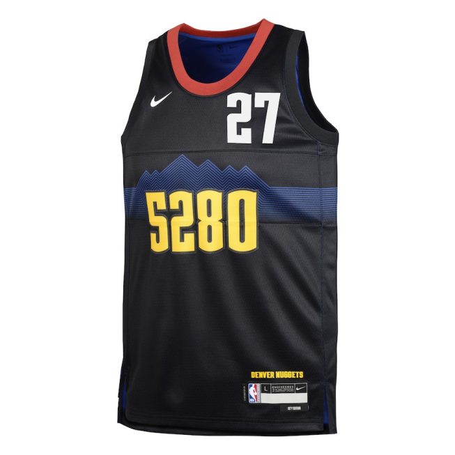 Jamal Murray 27 Denver Nuggets 2023/24 City Edition Swingman YOUTH Jersey - Black - Image 2