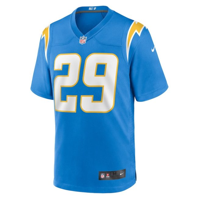Chris Wilcox 29 Los Angeles Chargers Men Game Jersey - Powder Blue - Image 2