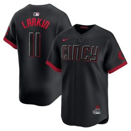 Barry Larkin 11 Cincinnati Reds City Connect Limited Player Men Jersey - Black