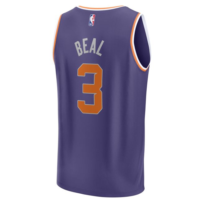 Bradley Beal Phoenix Suns Fanatics Fast Break Player Jersey - Icon Edition - Purple - Image 3