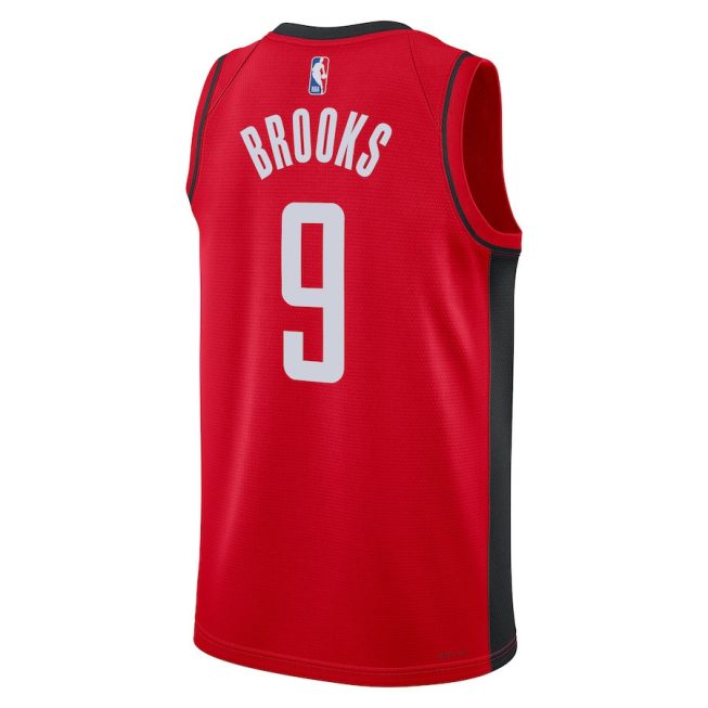 Dillon Brooks 9 Houston Rockets 2023/24 Icon Edition Swingman Jersey - Red - Image 3