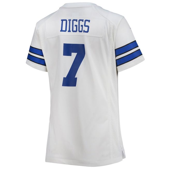 Trevon Diggs 7 Dallas Cowboys Women Game Jersey - White - Image 3