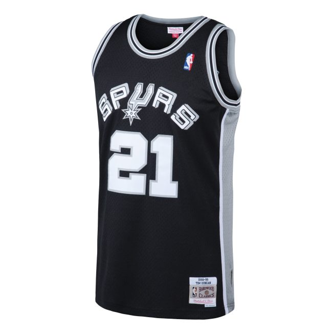 Tim Duncan San Antonio Spurs Mitchell & Ness 1998/99 Hardwood Classics Swingman Jersey - Black - Image 2